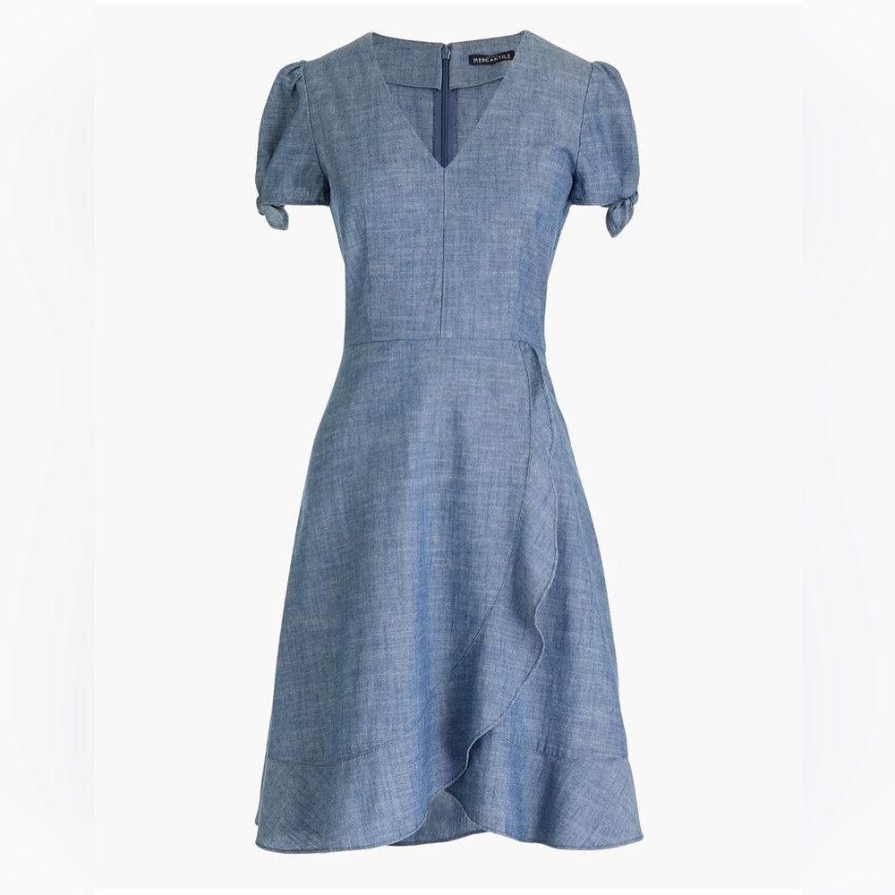 J. Crew Chambray Blue Midi Dress